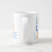 Live Love Latke Hanukkah Design Grote Koffiekop (Achterkant)