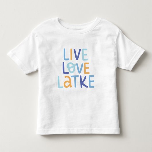 Live Love Latke Hanukkah Design Kinder Shirts (Voorkant)