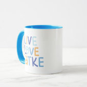 Live Love Latke Hanukkah Design Mok (Voorkant links)