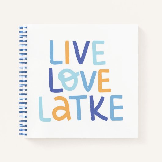 Live Love Latke Hanukkah Design Notitieboek (Voorkant)