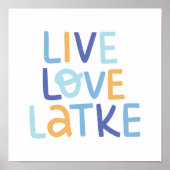 Live Love Latke Hanukkah Design Poster (Voorkant)