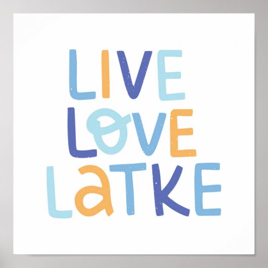 Live Love Latke Hanukkah Design Poster (Voorkant)