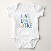 Live Love Latke Hanukkah Design Romper (Voorkant)