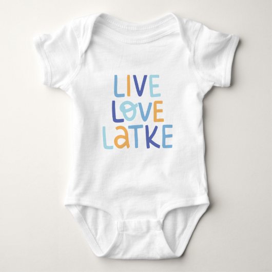 Live Love Latke Hanukkah Design Romper (Voorkant)