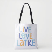 Live Love Latke Hanukkah Design Tote Bag (Voorkant)