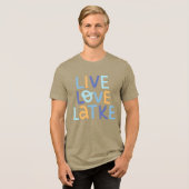 Live Love Latke Hanukkah Design Tri-Blend Shirt (Voorkant volledig)