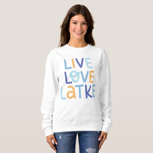 Live Love Latke Hanukkah Design Trui (Voorkant volledig)
