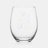 Live Love Latke Hanukkah Design Wijnglas Zonder Voet (Achterkant)