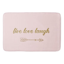 Live Love Laugh Arrow Gold Glitter Large Mat