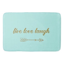 Live Love Laugh Arrow Gold Glitter Sparkle Large Badmat