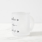 Live Love Laugh Arrows Matglas Koffiemok (Voorkant rechts)