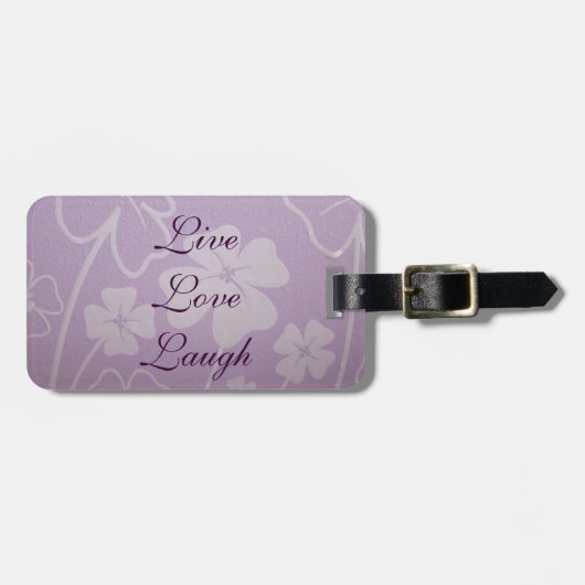 Live Love Laugh bagage labels Lavendel Bloemen (Voorkant horizontaal)