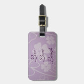 Live Love Laugh bagage labels Lavendel Bloemen (Voorkant verticaal)