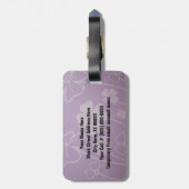 Live Love Laugh bagage labels Lavendel Bloemen (Achterkant verticaal)