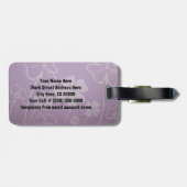 Live Love Laugh bagage labels Lavendel Bloemen (Achterkant horizontaal)
