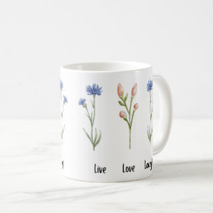 Live Love Laugh Bloemen Keramische Mok