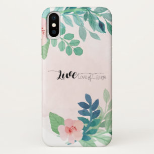 Live, Love, Laugh Boho Floral Waterverf Design Case-Mate iPhone Case