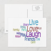 Live Love Laugh Briefkaart (Voorkant / Achterkant)