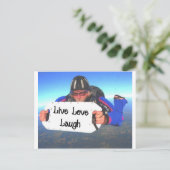 Live Love Laugh Briefkaart (Staand voorkant)