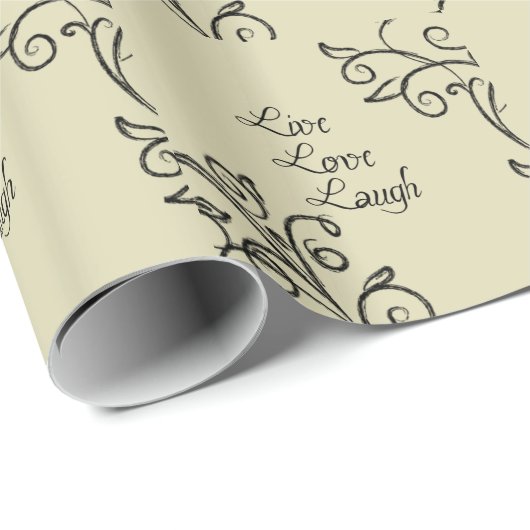 Live Love Laugh Cadeauverpakking Cadeaupapier (Rol Hoek)
