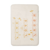 Live Love Laugh Cute Notedry Badmat (Voorkant Verticaal)