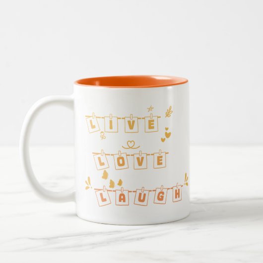 Live Love Laugh Cute Notedry Mok (Links)