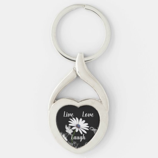 Live Love Laugh Daisy Sleutelhanger (Voorkant)
