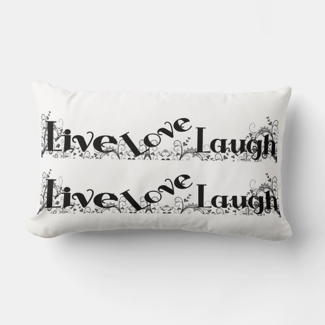 LIVE LOVE LAUGH Design Slaapkamer of Couch Kussen (Voorkant)