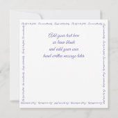 Live Love Laugh Elegant White Script Paars Kaart (Achterkant)