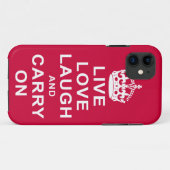 Live Love Laugh en Carry On Case-Mate iPhone Case (Achterkant (horizontaal))
