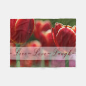 "Live Love Laugh" Fleece Blanket (Voorkant (Horizontaal))