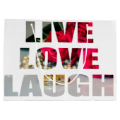 Live Love Laugh Gift Bag Large Cadeautasje (Achterkant)