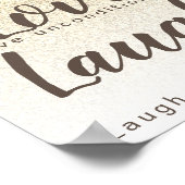 Live Love Laugh Girly Gold Glitter Typography Post Poster (Hoek)