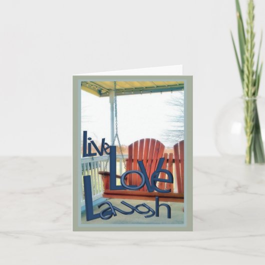 Live Love Laugh Groetjes Kaart (Voorkant)