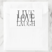 Live Love Laugh Inspirerend Quote Rechthoekige Sticker (Tas)