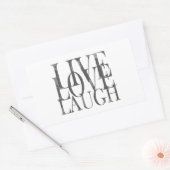 Live Love Laugh Inspirerend Quote Rechthoekige Sticker (Envelop)