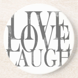 Live Love Laugh Inspirerend Quote Zandsteen Onderzetter