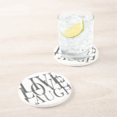 Live Love Laugh Inspirerend Quote Zandsteen Onderzetter (Zijkant)