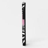 Live Love Laugh iPhone Case Hoesje Zebra Roze hart (Achterkant/links)