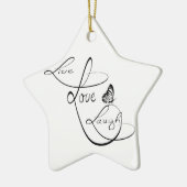 Live love Laugh Keramisch Ornament (Links)
