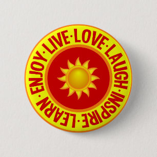 Live Love Laugh ... knop Ronde Button 5,7 Cm