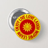 Live Love Laugh ... knop Ronde Button 5,7 Cm (Voorkant /achterkant)
