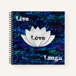 Live Love Laugh Lotus Flower Galaxy Notitieboek