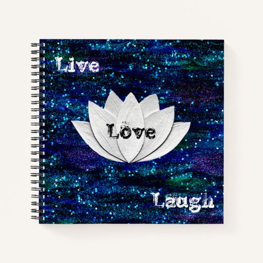 Live Love Laugh Lotus Flower Galaxy Notitieboek (Voorkant)