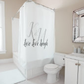 Live Love Laugh met Couple's Initialen Douchegordijn (In situ)