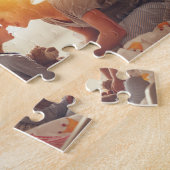 Live Love & Laugh Modern Family Photo Collage Legpuzzel (Zijkant)