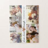 Live Love & Laugh Modern Family Photo Collage Legpuzzel (Verticaal)