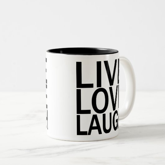 Live Love Laugh mok (Voorkant rechts)