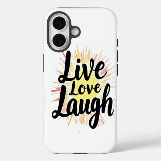 Live Love Laugh Motivatie Burst Case-Mate iPhone Case (Achterkant)
