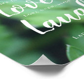 Live Love Laugh Motivatie Typography Foliage Poster (Hoek)